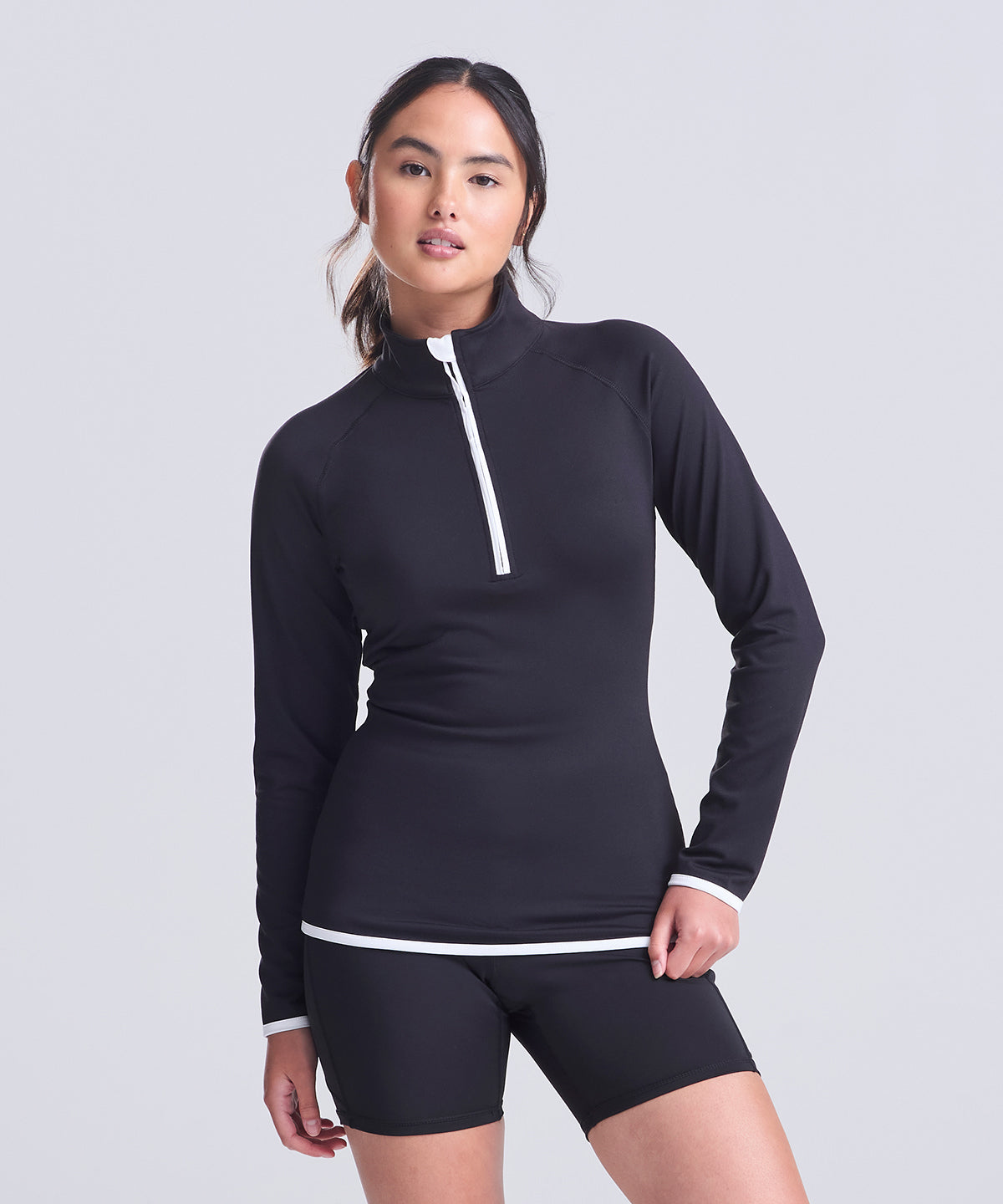 AWDis Just Cool Women's cool ½ zip sweatshirt, lifestyle photo