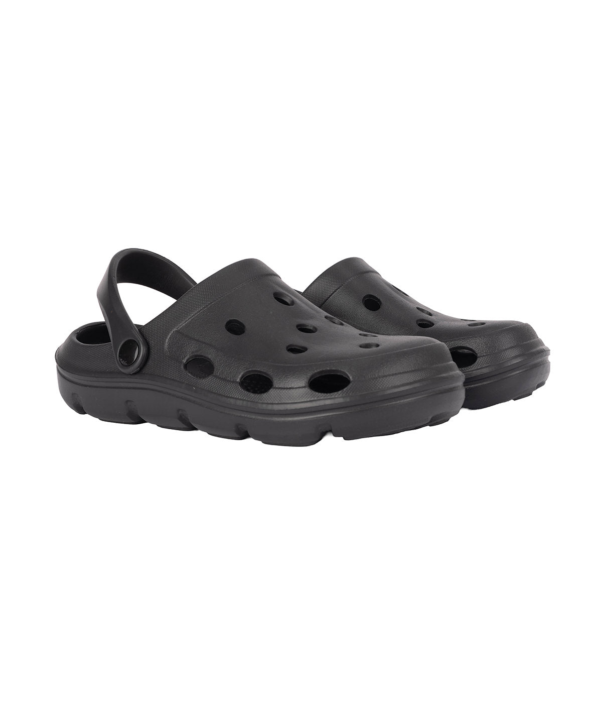 AWDis Just Cool AWDis Aero clogs in Jet Black, front view