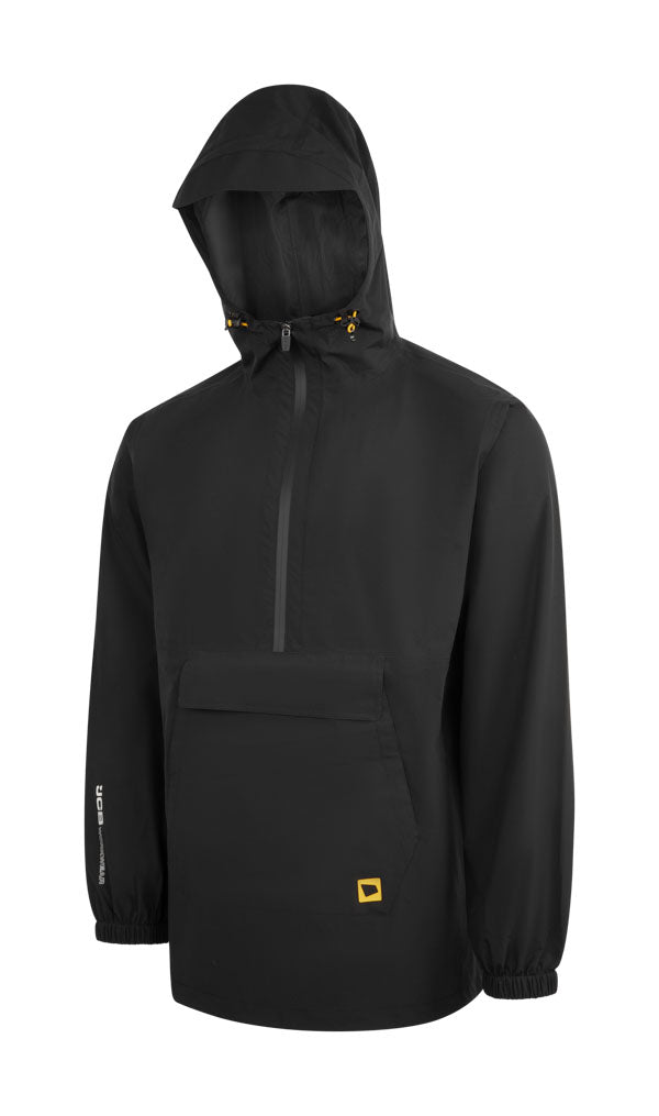 JCB JCB008 Workwear Unisex Lightweight Waterproof Jacket Black front view
