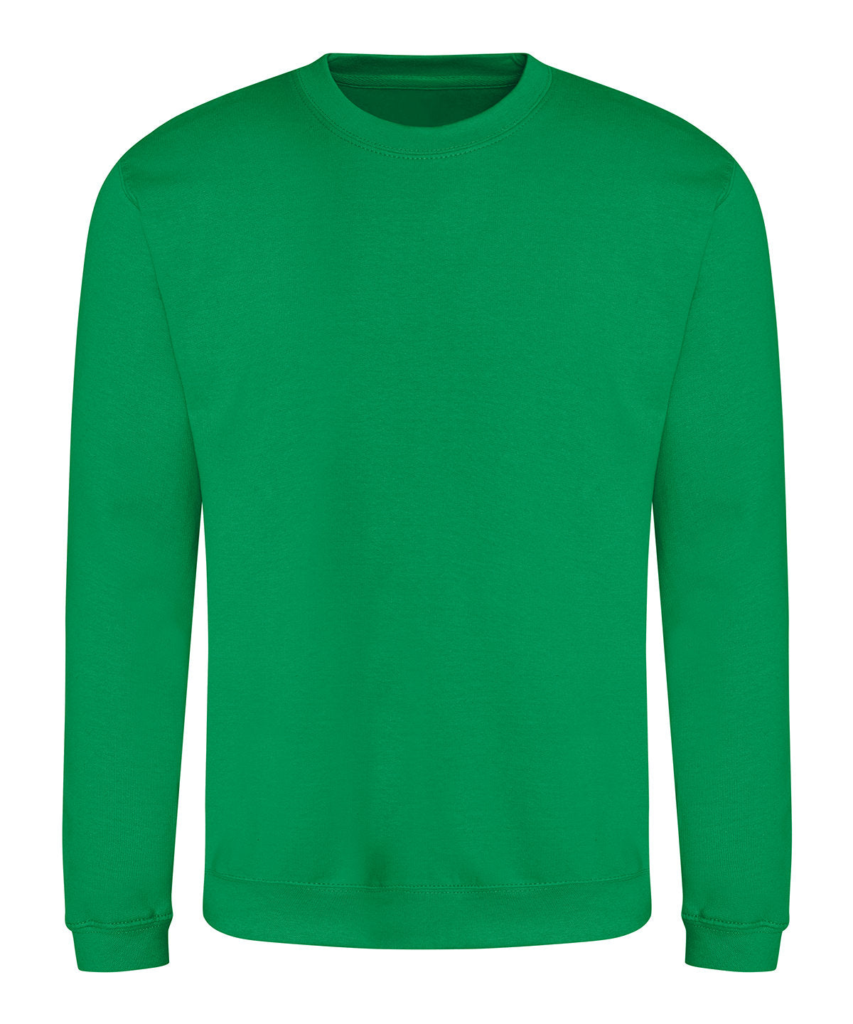 AWDis Just Hoods AWDis sweatshirt in Kelly Green, front view