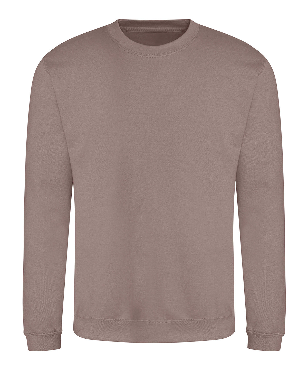 AWDis Just Hoods AWDis sweatshirt in Mocha Brown, front view