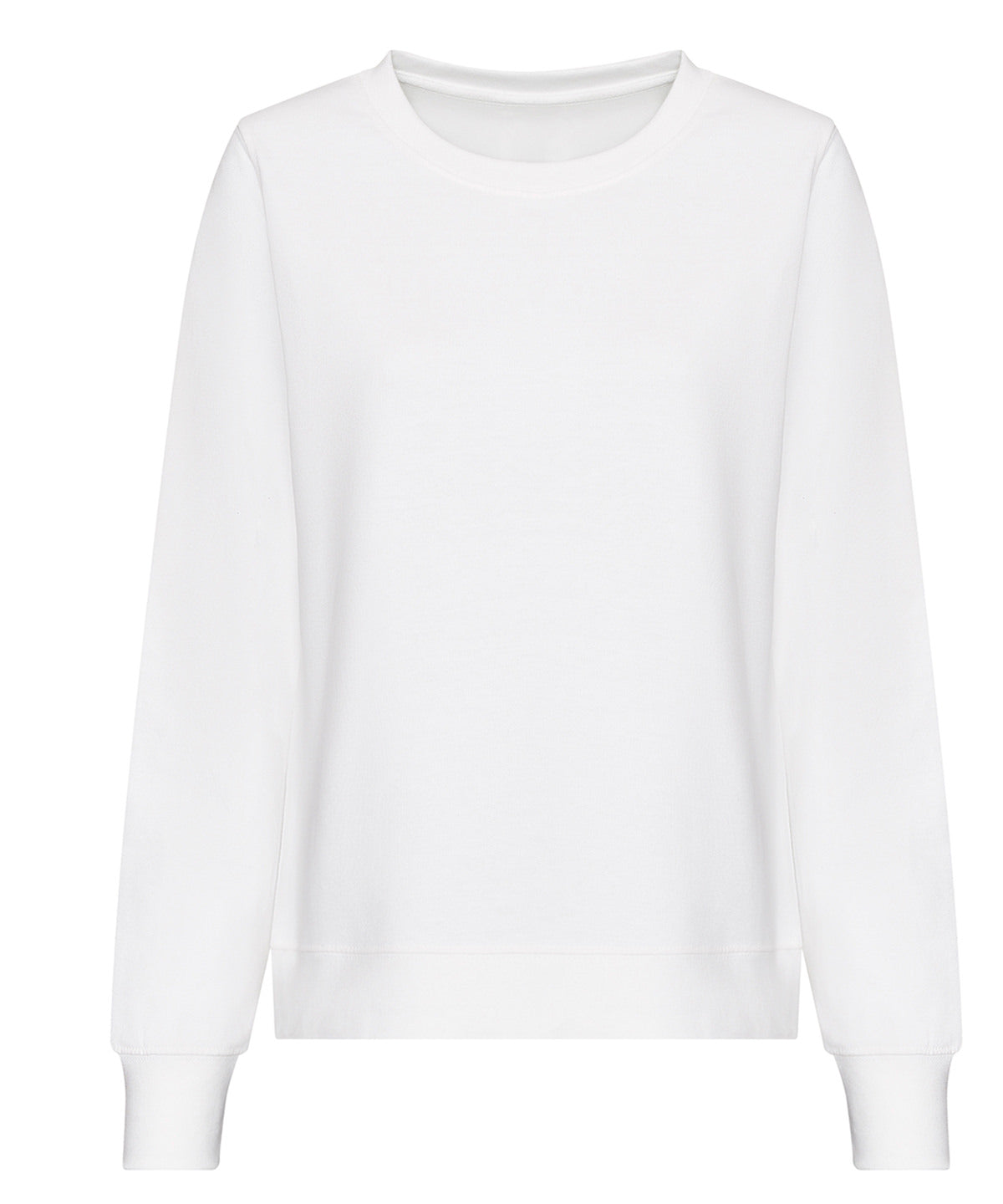AWDis Just Hoods Women's AWDis sweat in Arctic White, front view