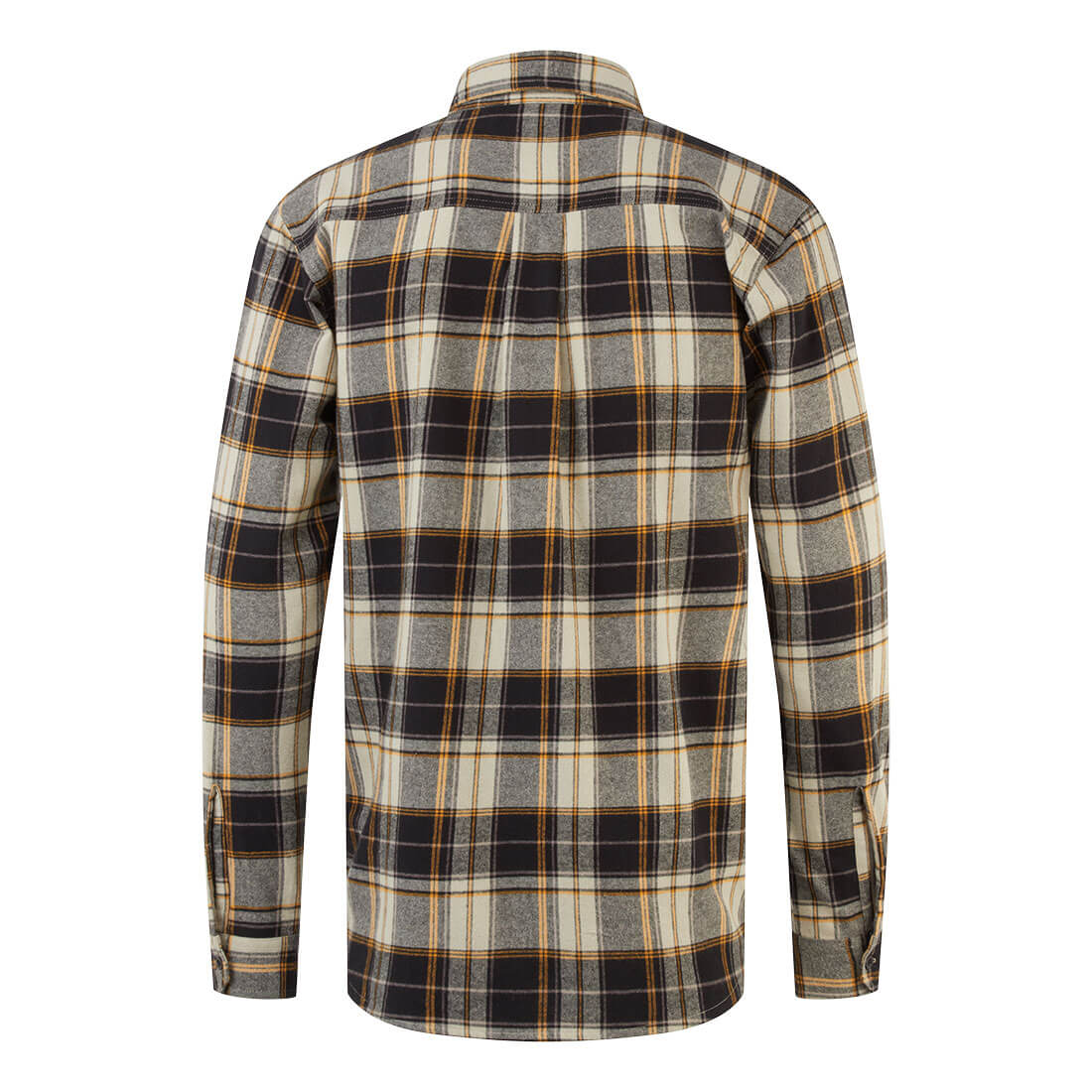 Portwest KA307 KA3 Check Shirt in Black, back view