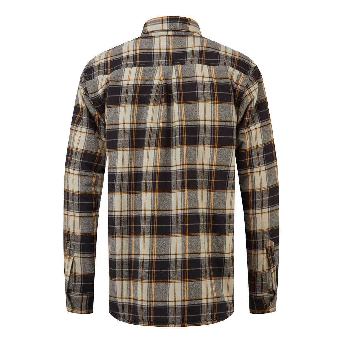 Portwest KA313 KA3 Sherpa Lined Check Shirt in Black, back view