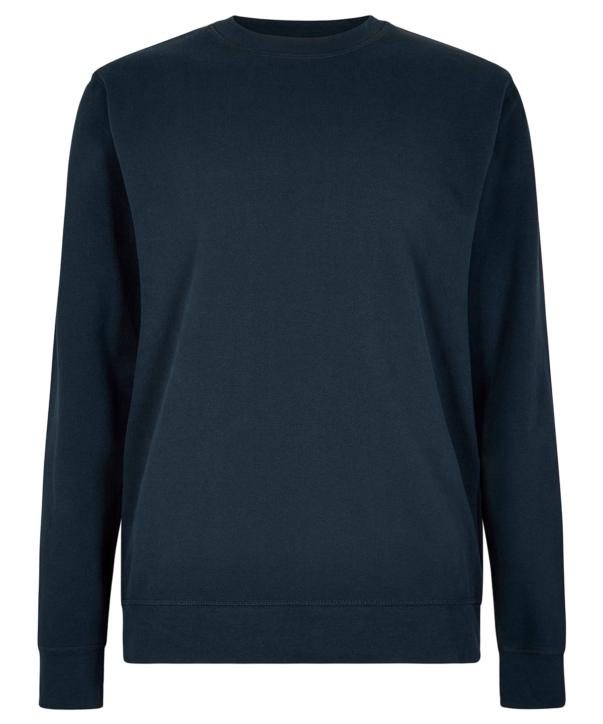 Kustom Kit Regular fit piqué sweatshirt in Navy, front view