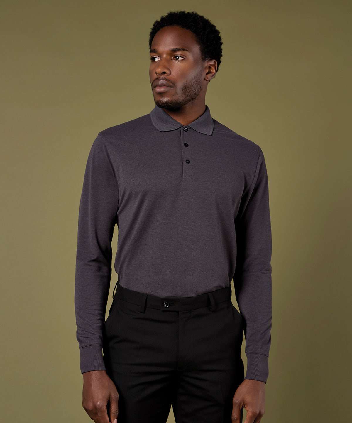Kustom Kit Piqué polo long-sleeved (classic fit), lifestyle photo