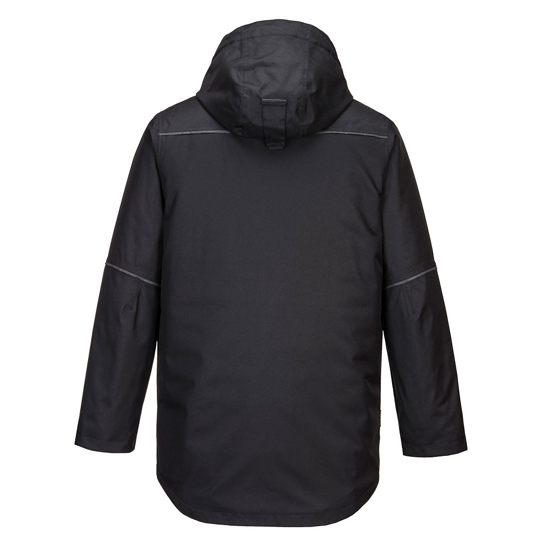Portwest KX360 KX3 Winter Parka Jacket in Black, back view