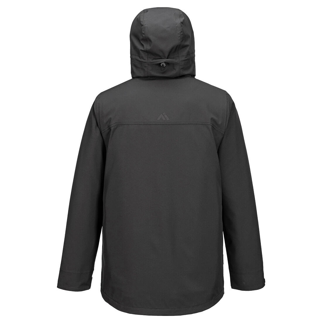 Portwest KX364 KX3 Sport Rain Jacket in Black, back view