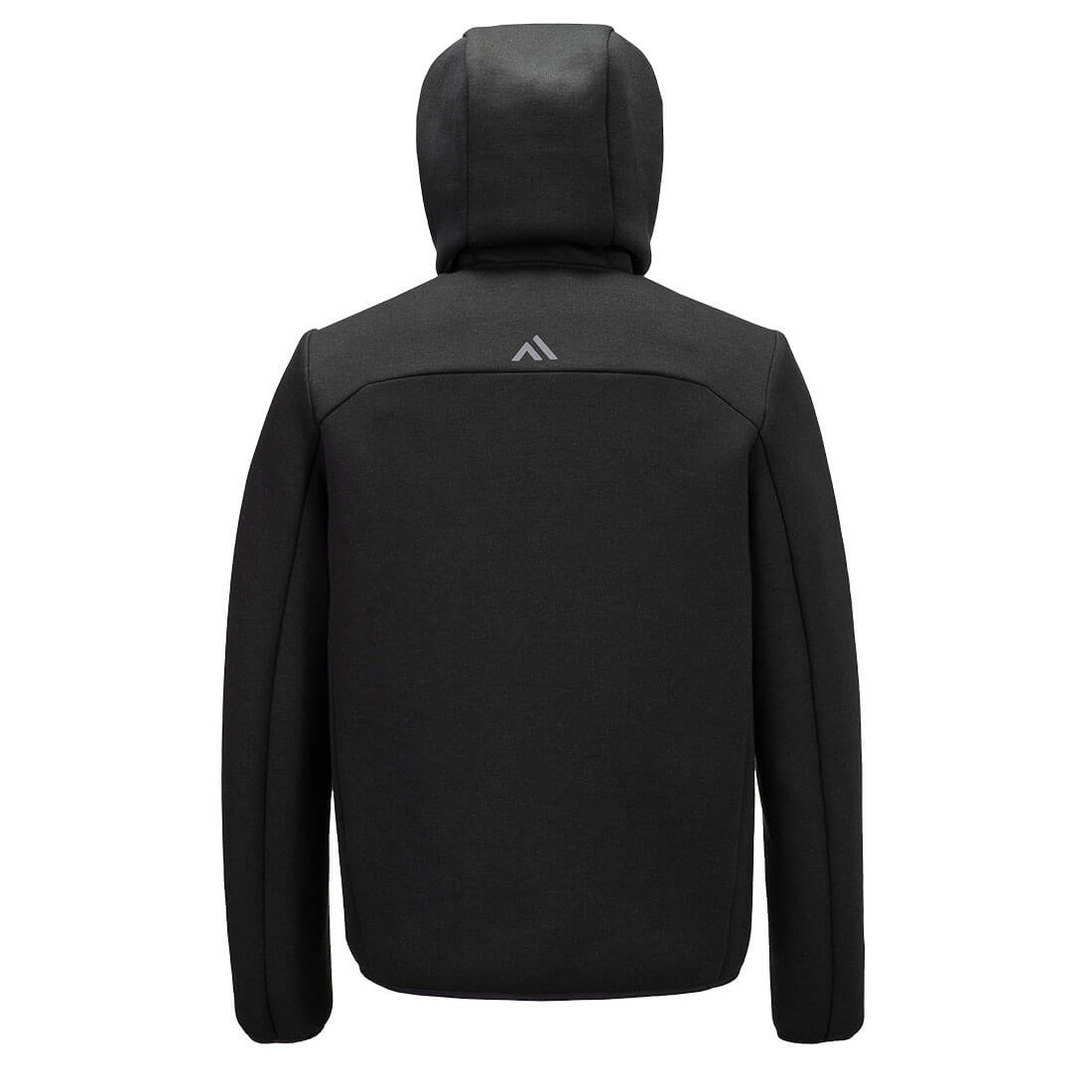 Portwest KX372 KX3 Sport Zip Hooded Sweater in Black, back view