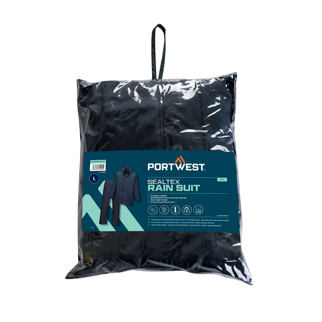 Portwest Sealtex Essential Rainsuit (2 Piece Suit) in Navy (NA), main product image
