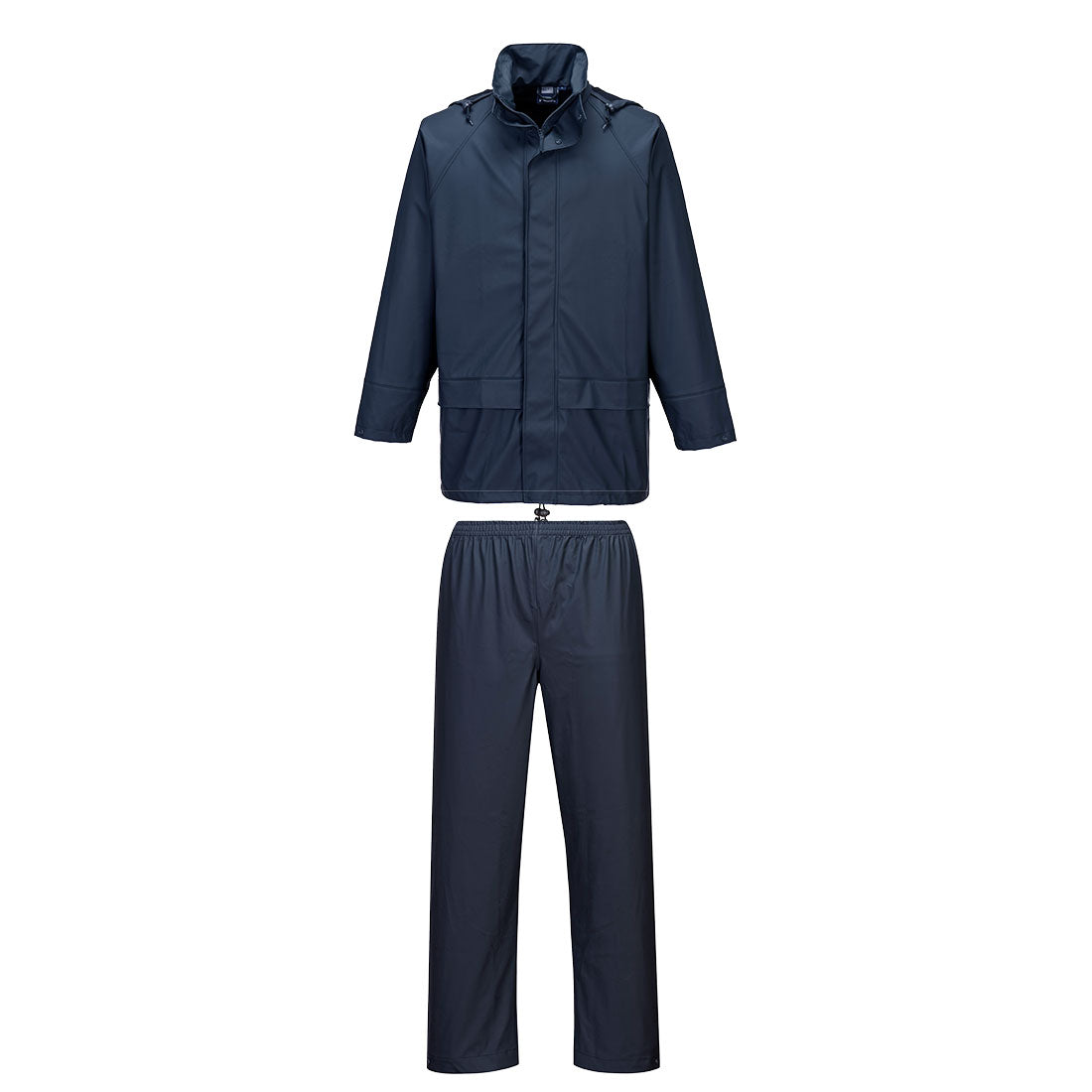 Portwest L450 Sealtex Essential Rainsuit (2 Piece Suit) in Navy (NA), back view
