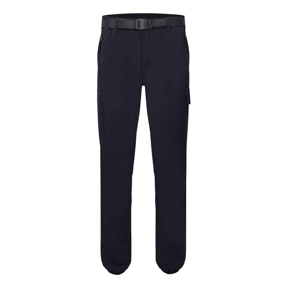 Portwest Stretch Lightweight Cuffed Trousers in Black Short, image 2