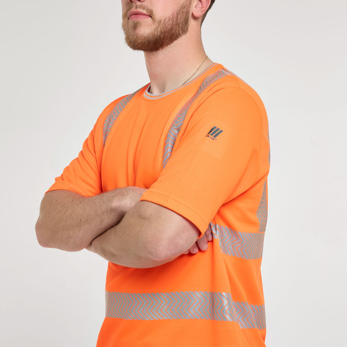 Pulsar Short Sleeve T-Shirt Orange - Bamboo Content, image 3