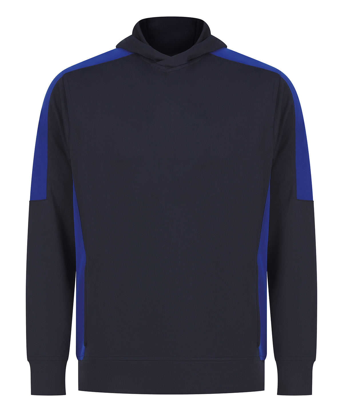 Finden & Hales Adults’ team hoodie in Navy/Royal, front view