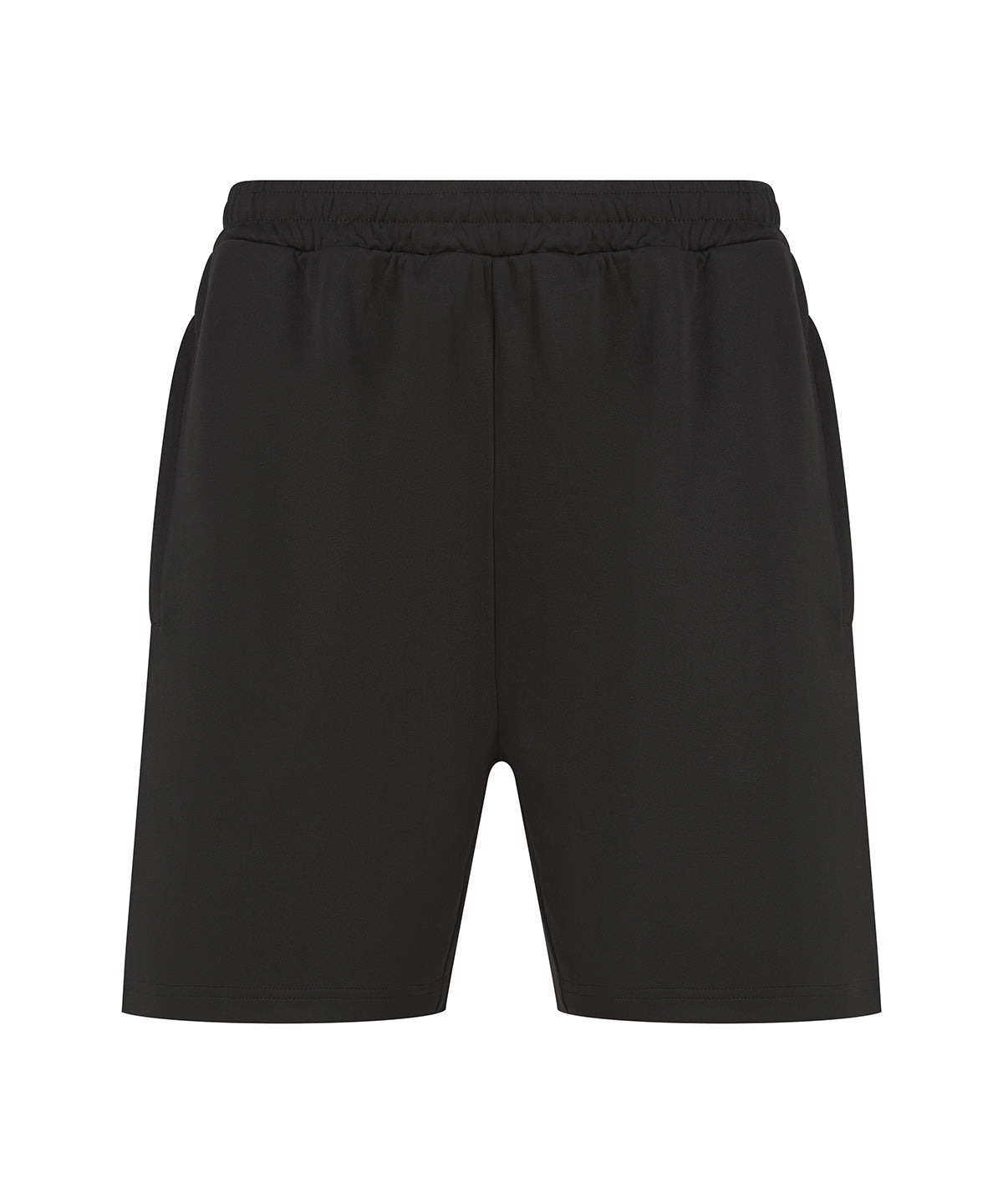 Finden & Hales Knitted shorts with zip pockets in Black, front view