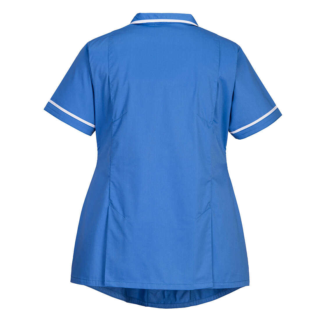 Portwest LW18 Stretch Maternity Tunic in Hamilton Blue, back view