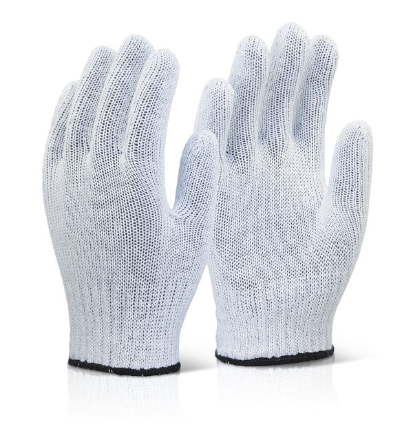 Click Mixed Fibre Gloves White, main product image