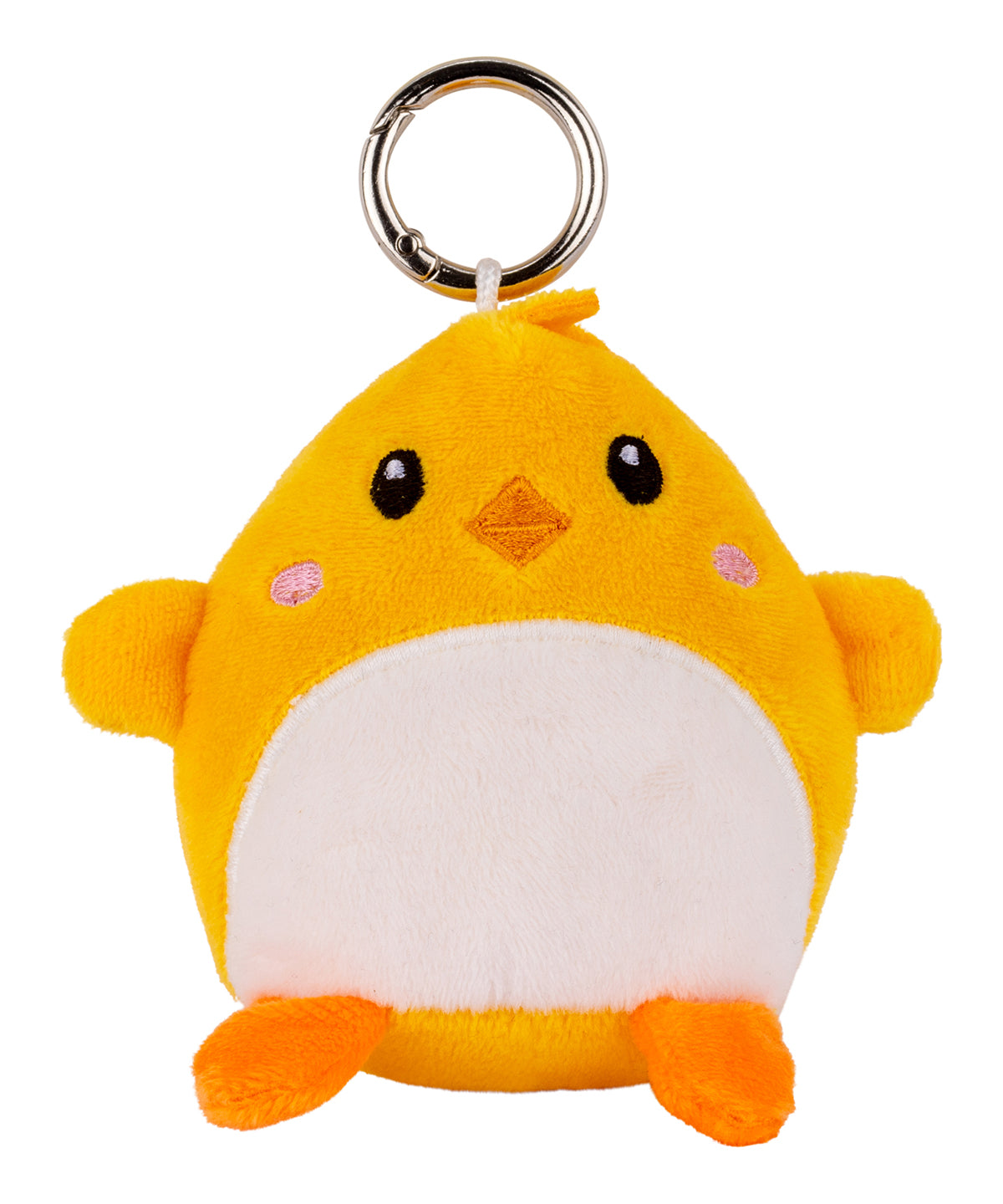 Mumbles Character keyring in Chick Yellow, front view