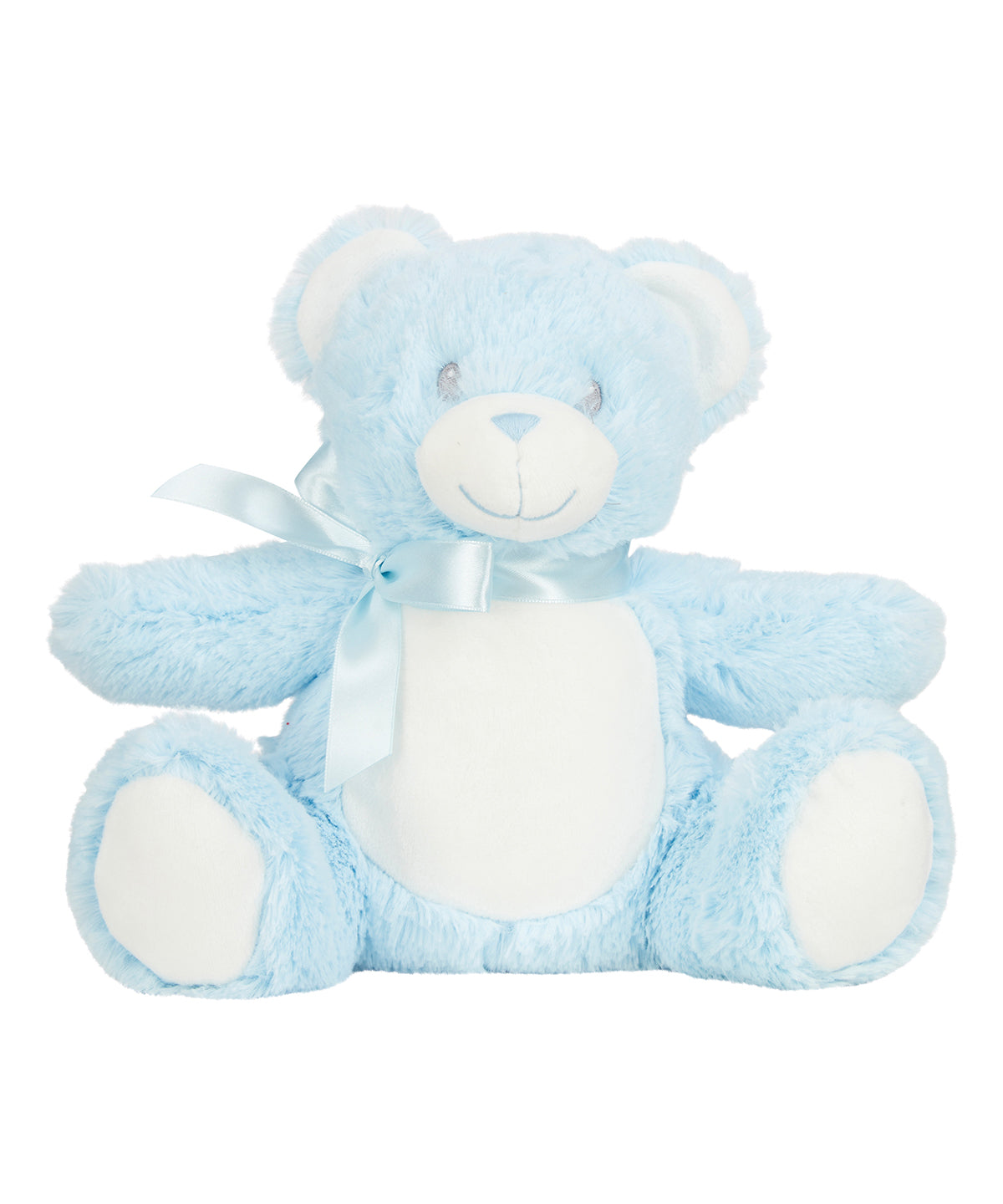 Mumbles Printme mini teddy in Blue Teddy, front view
