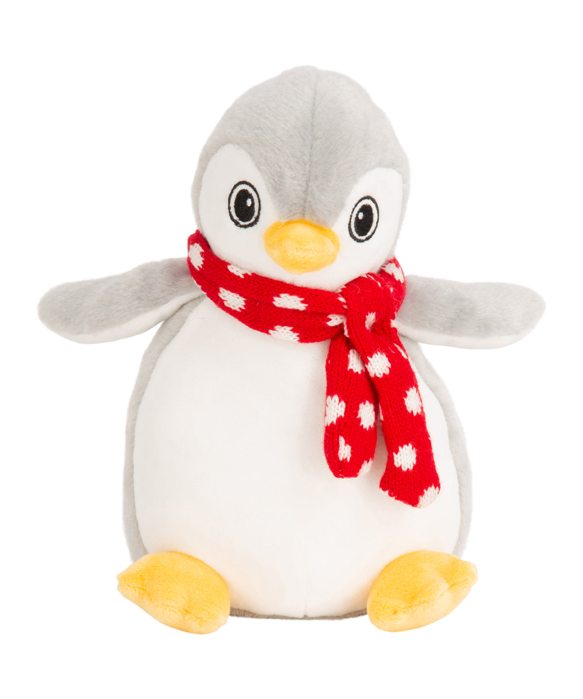 Mumbles Printme mini teddy in Penguin Grey, front view