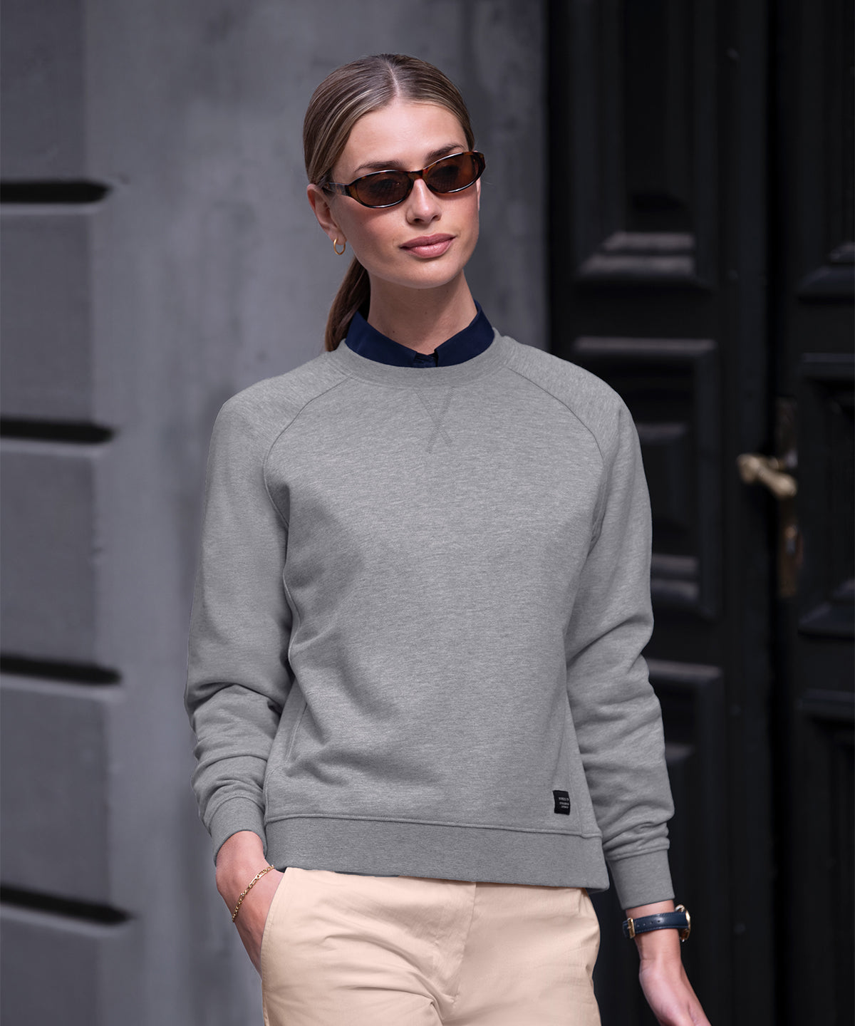 Nimbus Women’s Georgetown – timeless luxury crew neck, lifestyle photo