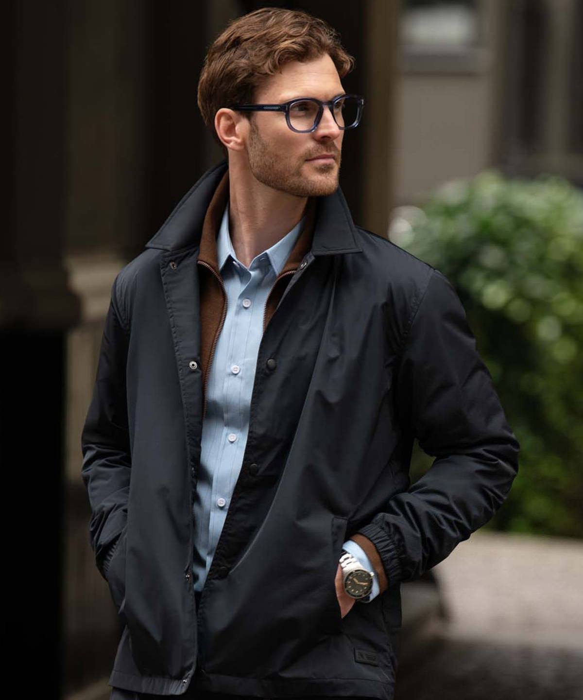 Nimbus Independence unisex – classic coach jacket in Navy, lifestyle photo