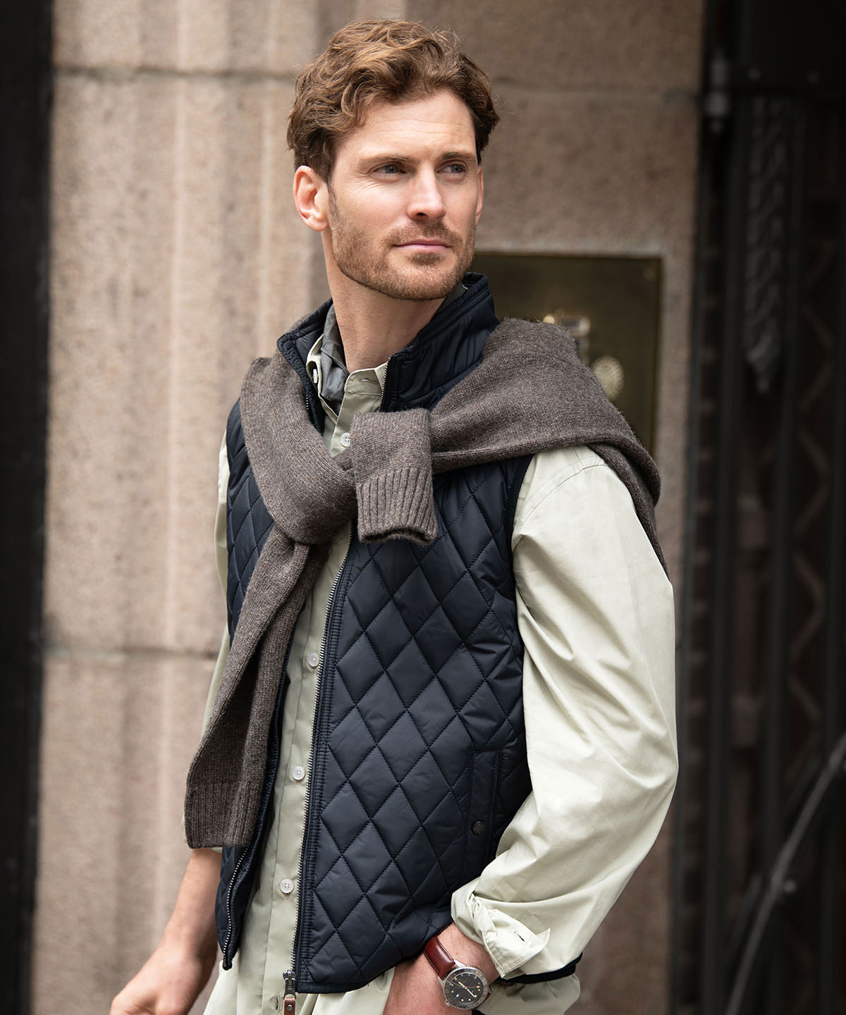 Nimbus Camden – diamond quilted gilet, lifestyle photo