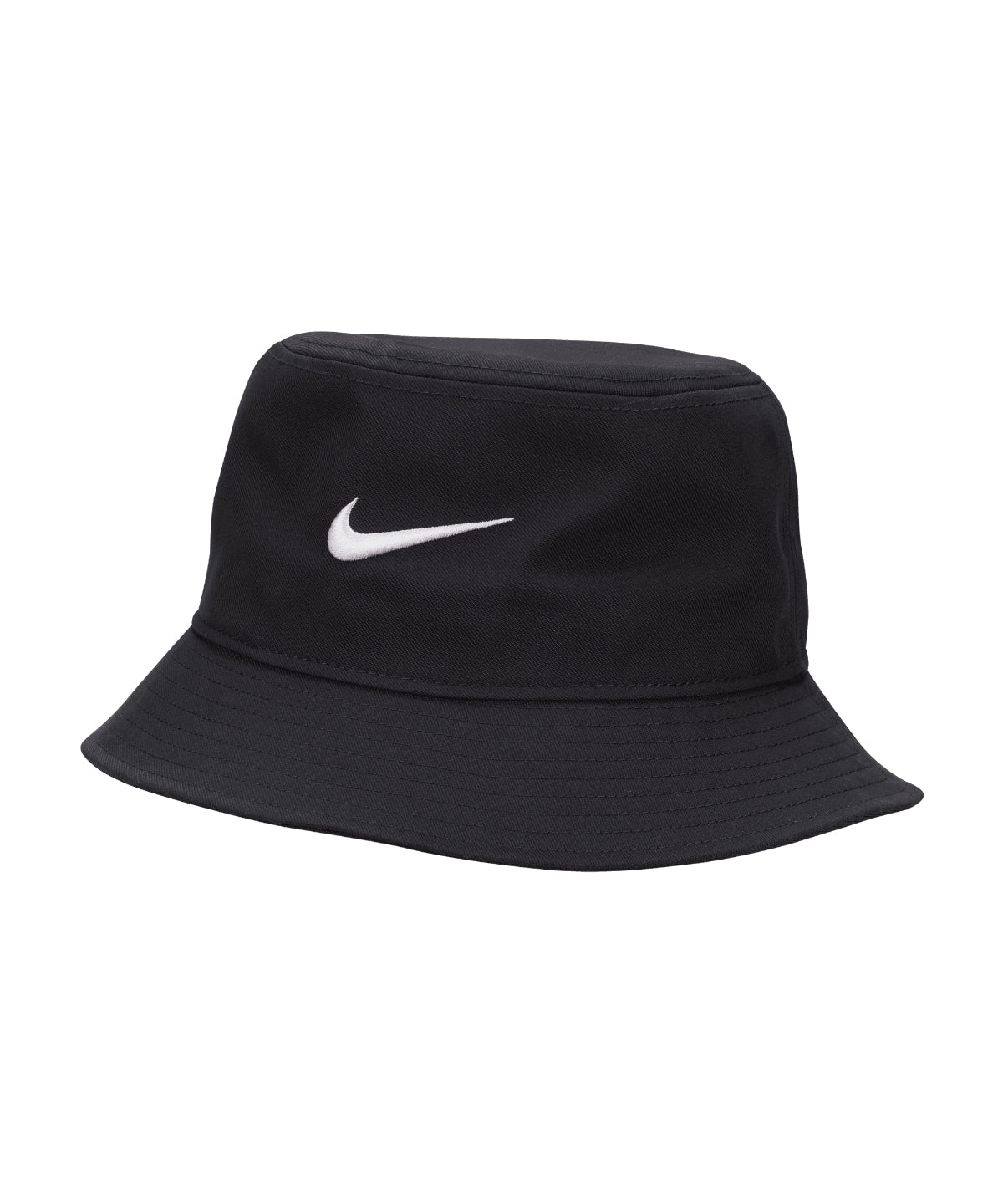 Nike Apex bucket hat in Black/White, front view