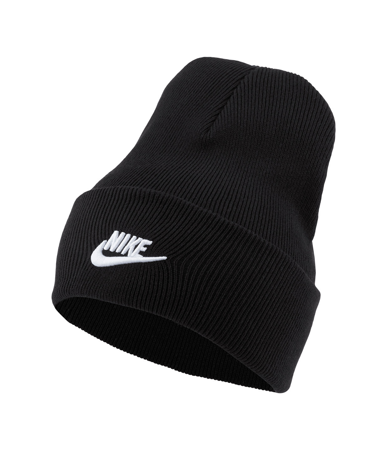 Nike Beanie utility futura in Black/White, front view