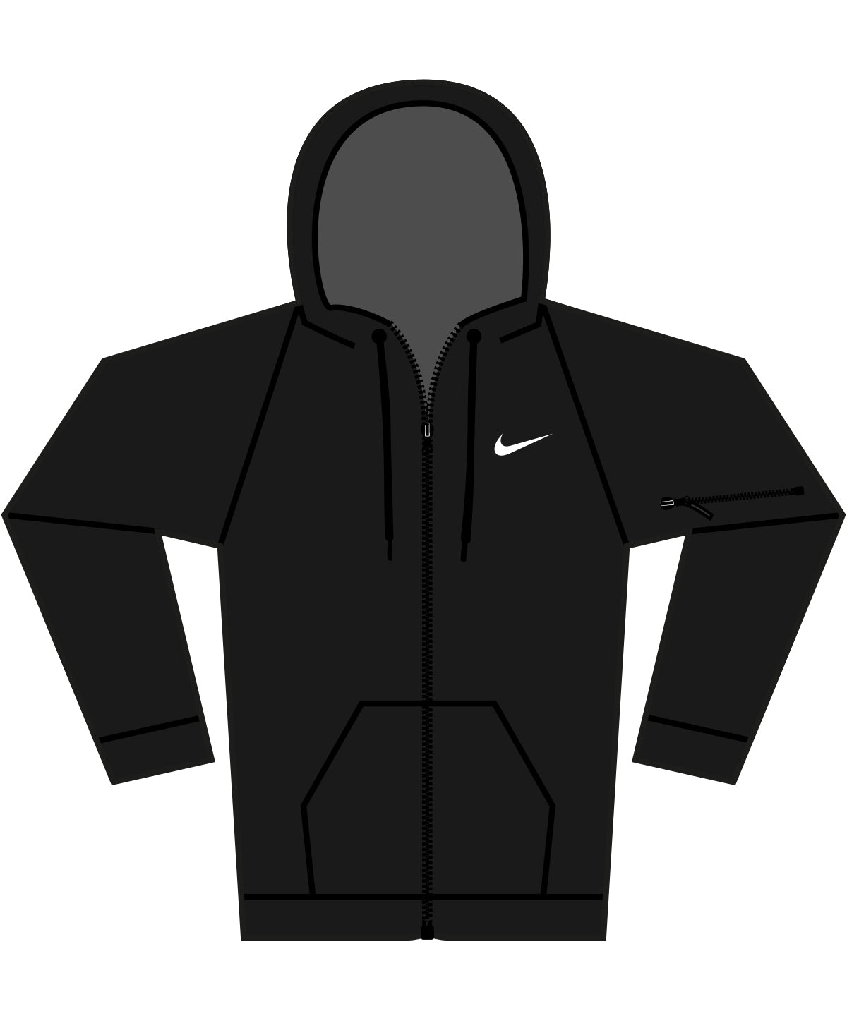 Nike Men’s full-zip fitness hoodie, lifestyle photo