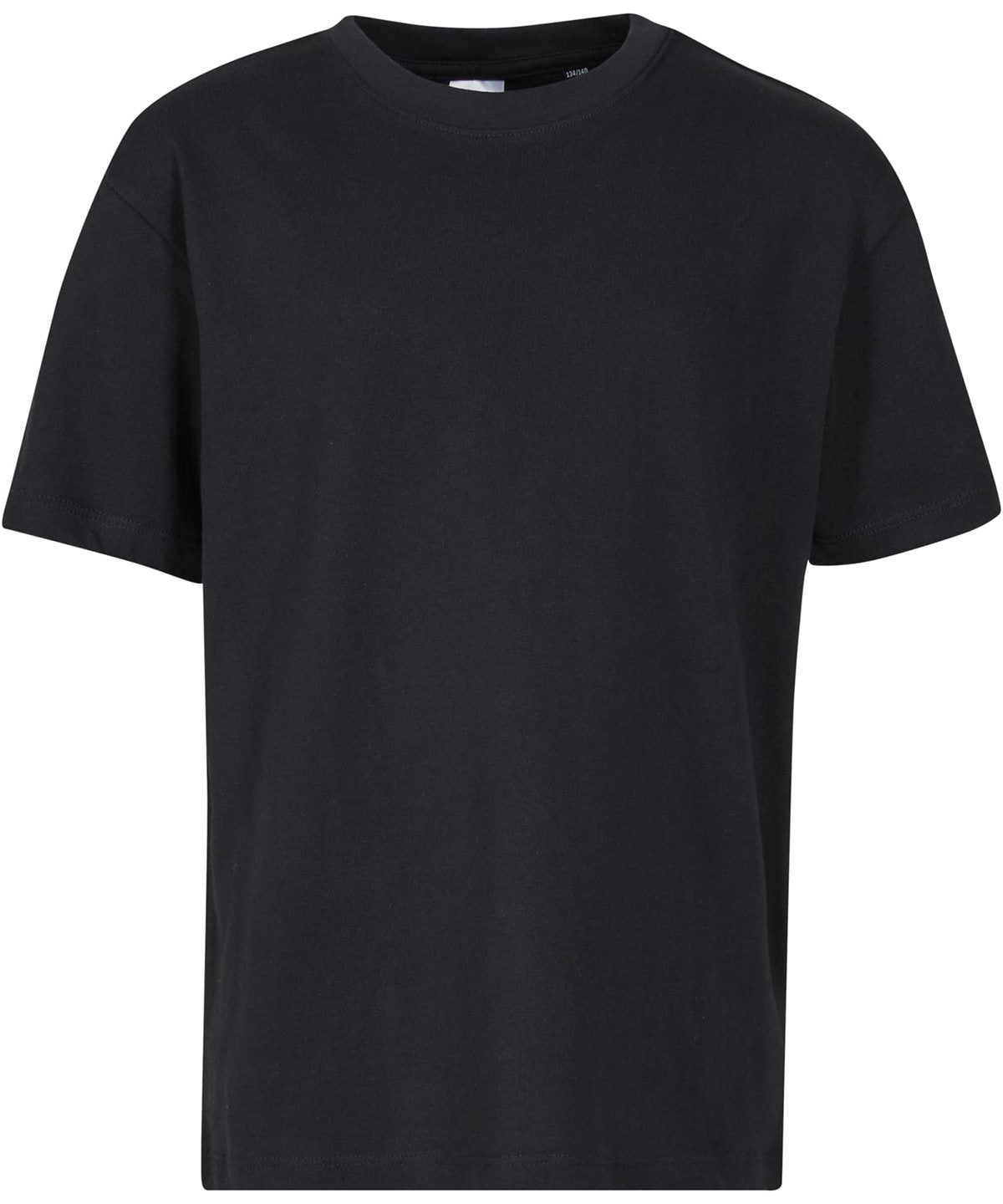 New Morning Studios Kids oversized tee in Black, front view
