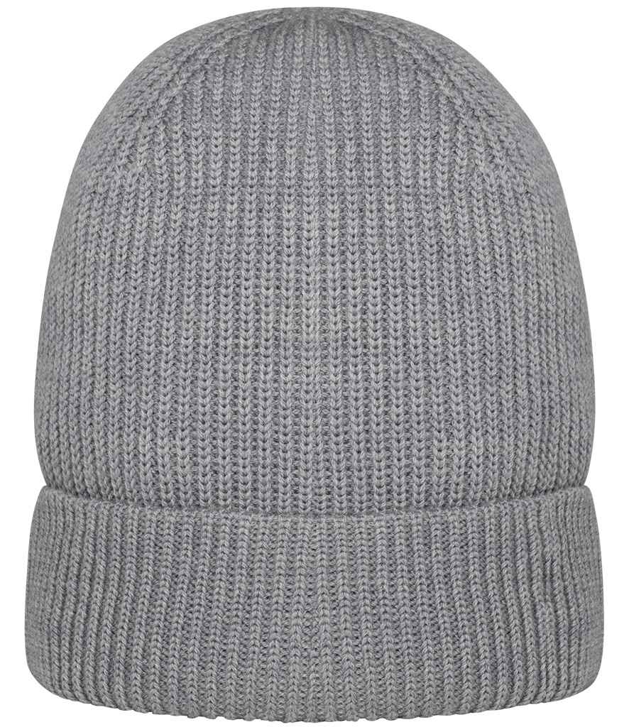 Native Spirit Merino Wool Beanie in Moon Grey Heather, front view