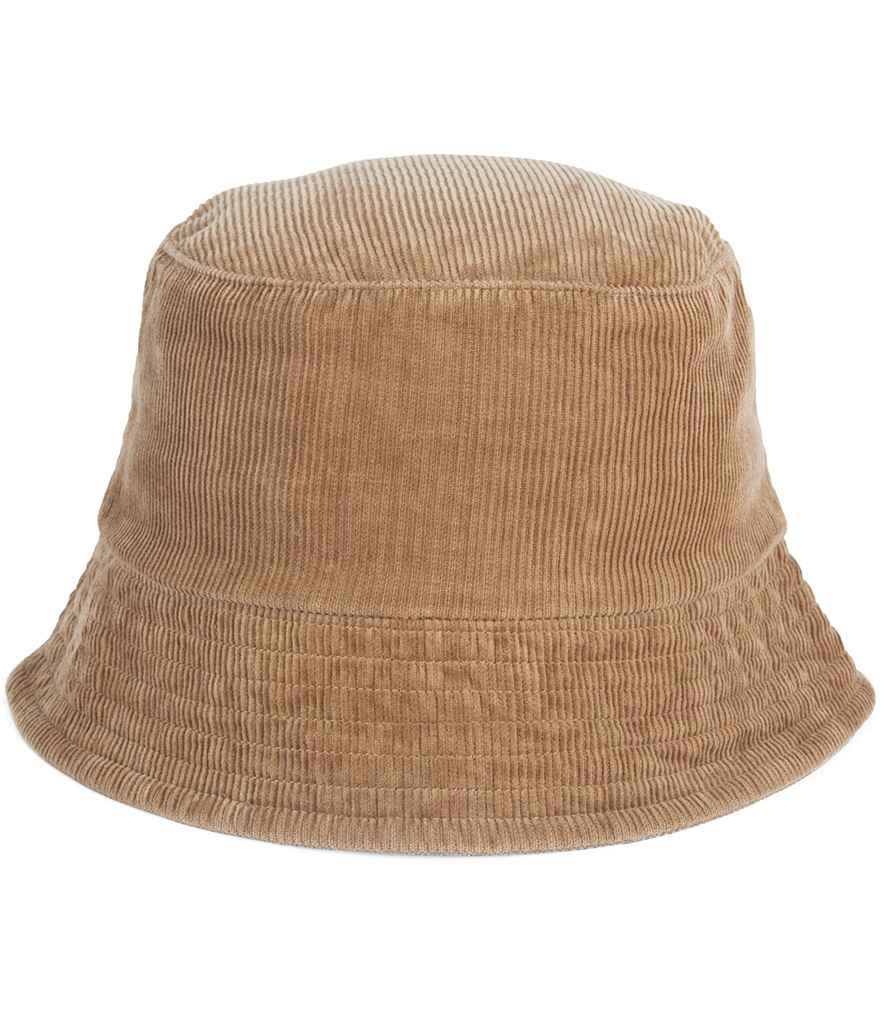 Native Spirit Corduroy Bucket Hat in Dark Camel, front view