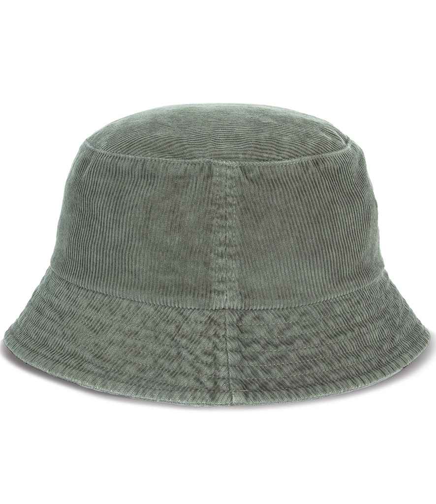 Native Spirit Corduroy Bucket Hat in Organic Khaki, back view