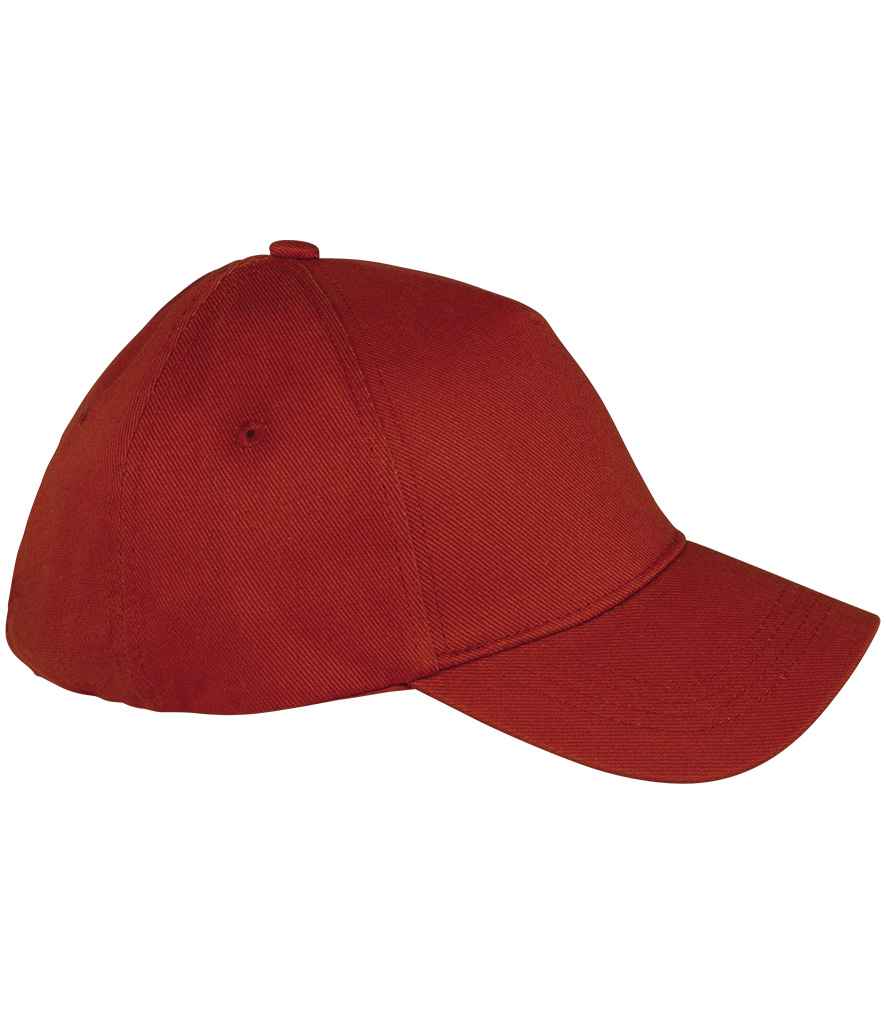 Native Spirit 5 Panel Cap in Burnt Brick, side view