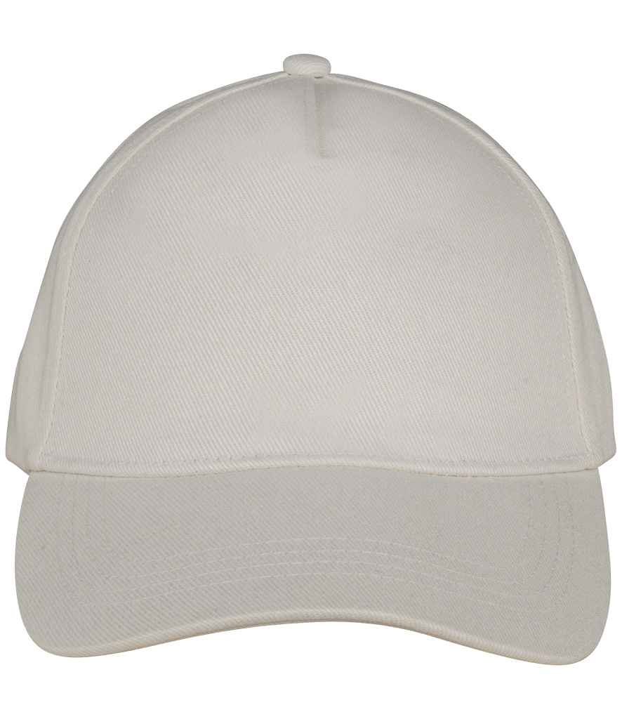 Native Spirit 5 Panel Cap in Ivory, front view