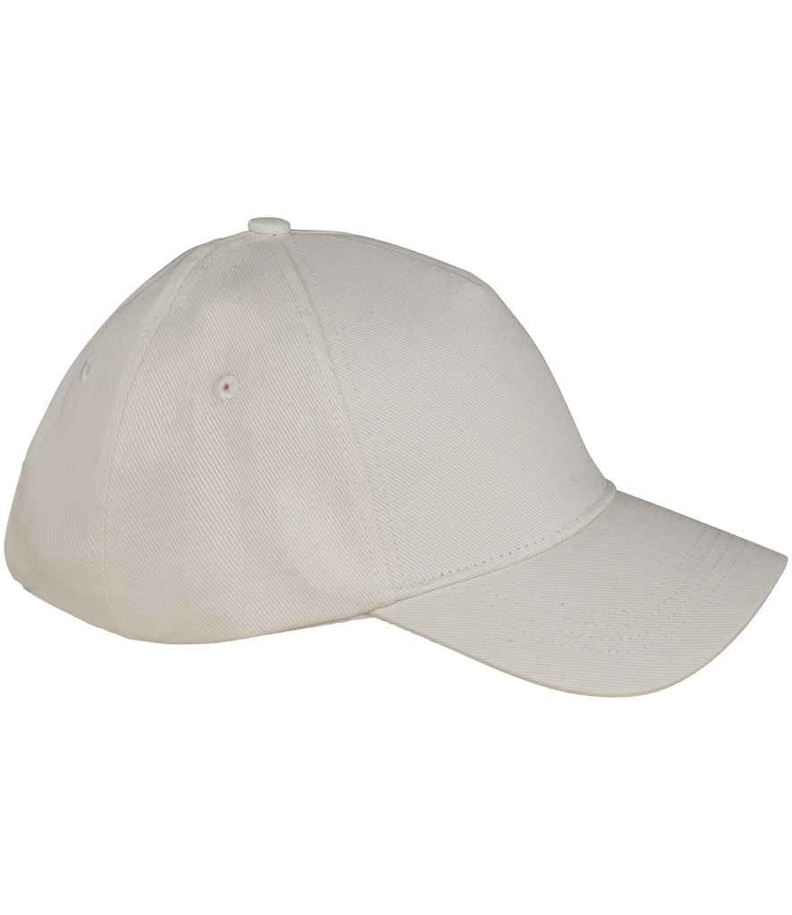 Native Spirit 5 Panel Cap in Ivory, side view