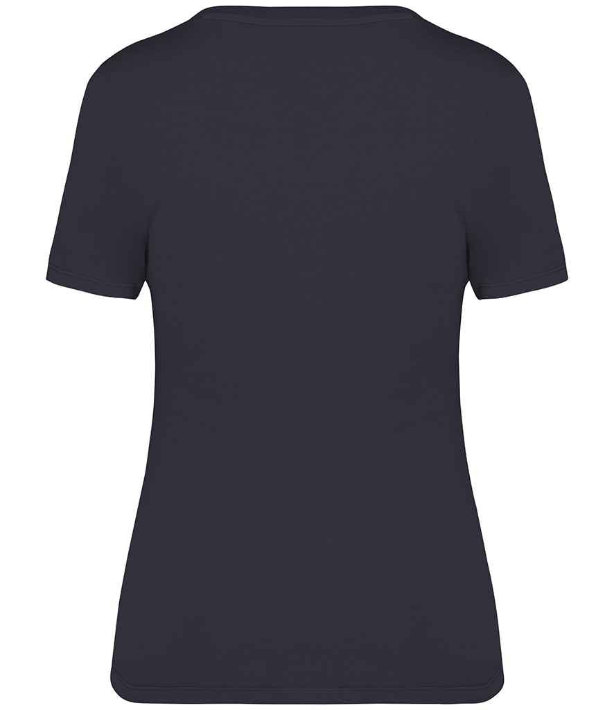 Native Spirit Ladies Faded T-Shirt in Washed Coal Grey, back view