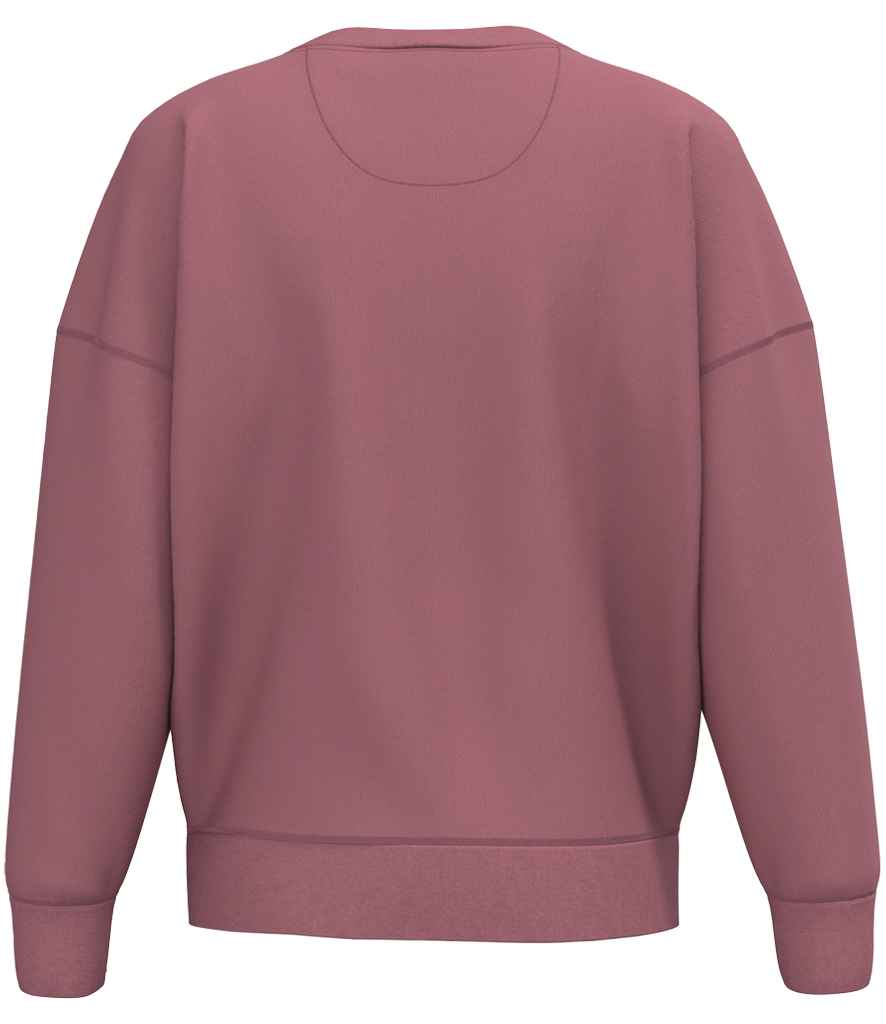 Native Spirit Ladies Crew Neck Sweatshirt in Antique Rose, back view