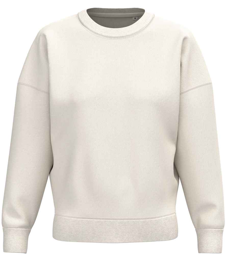 Native Spirit Ladies Crew Neck Sweatshirt in Ivory, front view