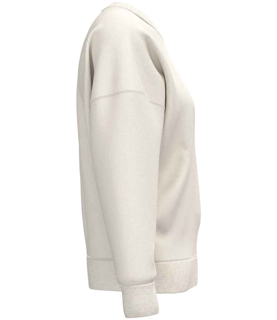 Native Spirit Ladies Crew Neck Sweatshirt in Ivory, side view