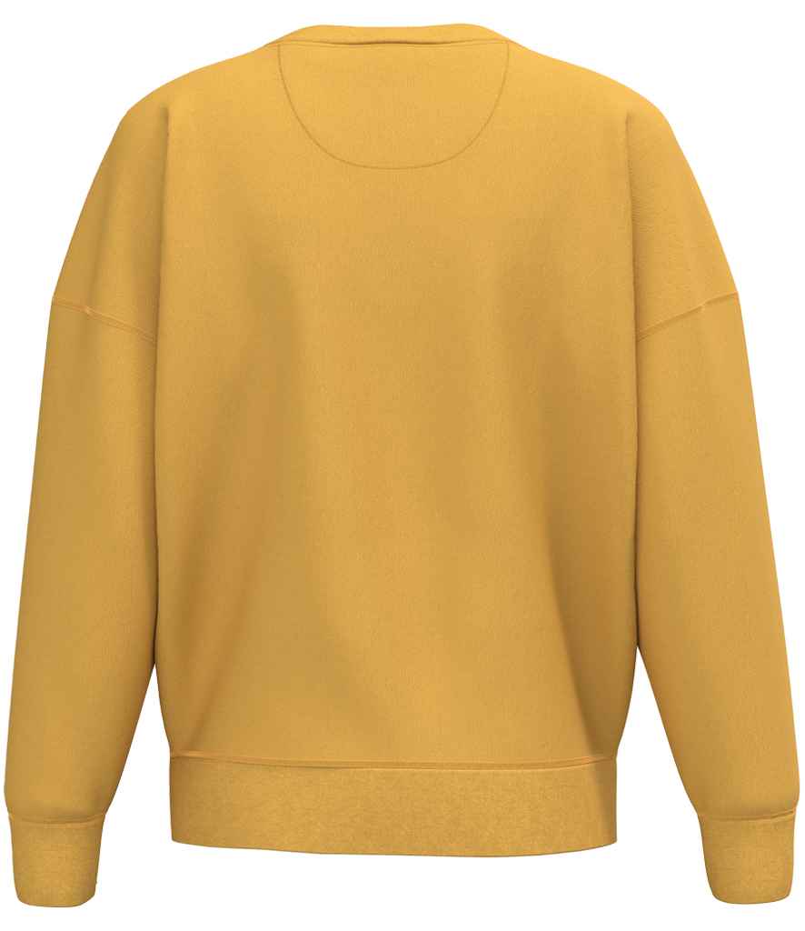 Native Spirit Ladies Crew Neck Sweatshirt in Sun Yellow, back view
