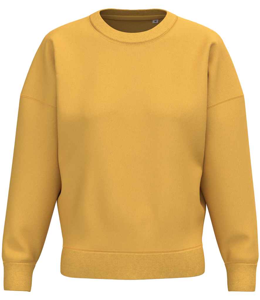 Native Spirit Ladies Crew Neck Sweatshirt in Sun Yellow, front view