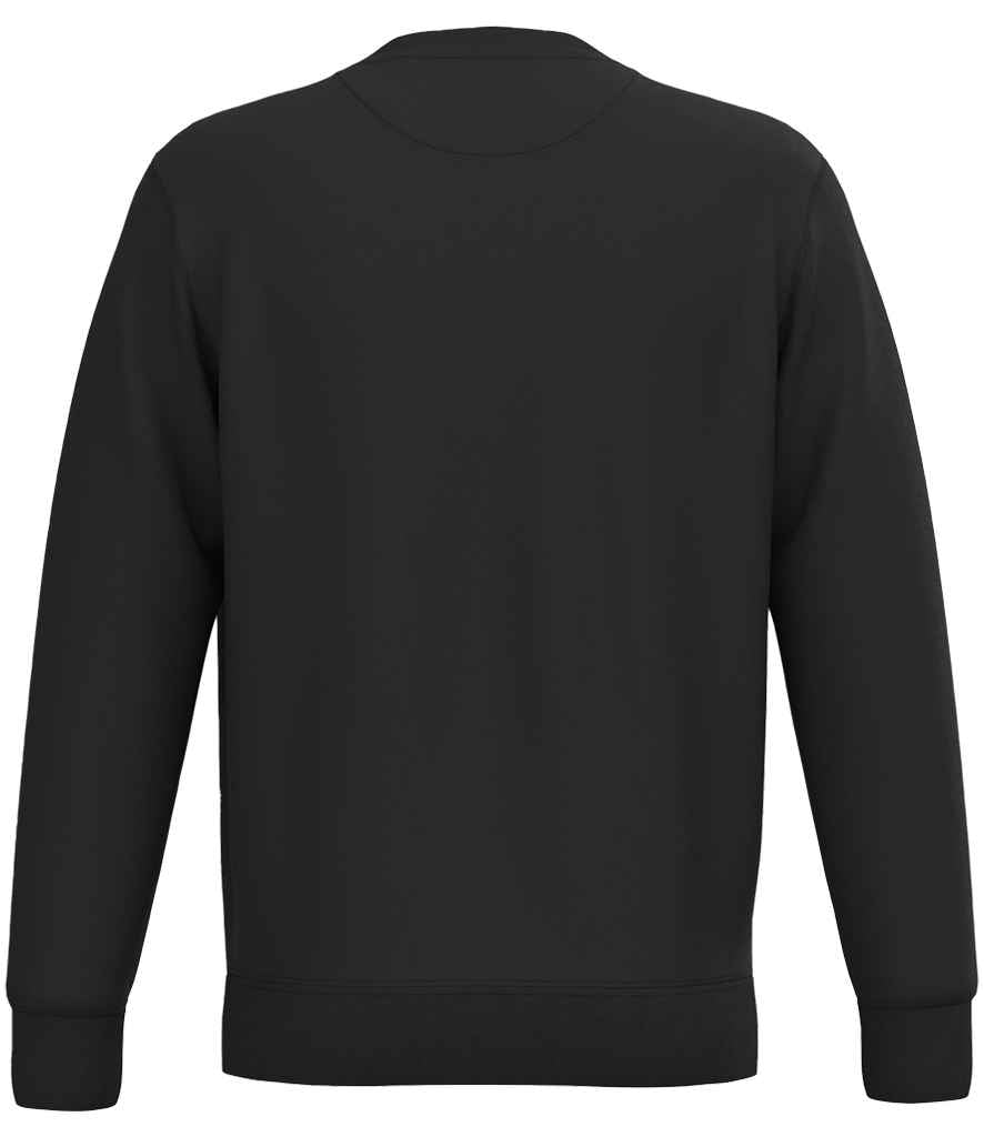 Native Spirit Unisex Crew Neck Sweatshirt in Black, back view