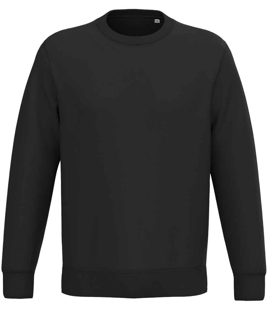 Native Spirit Unisex Crew Neck Sweatshirt in Black, front view