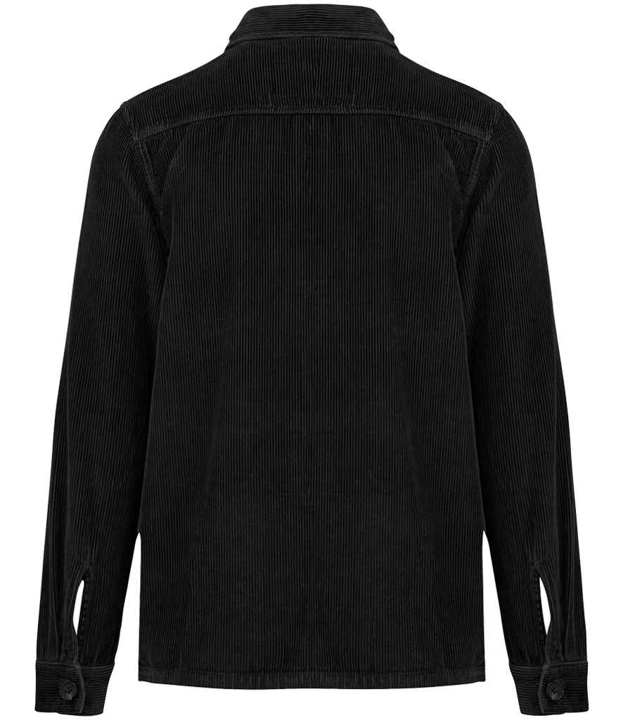 Native Spirit Corduroy Jacket in Washed Black, back view