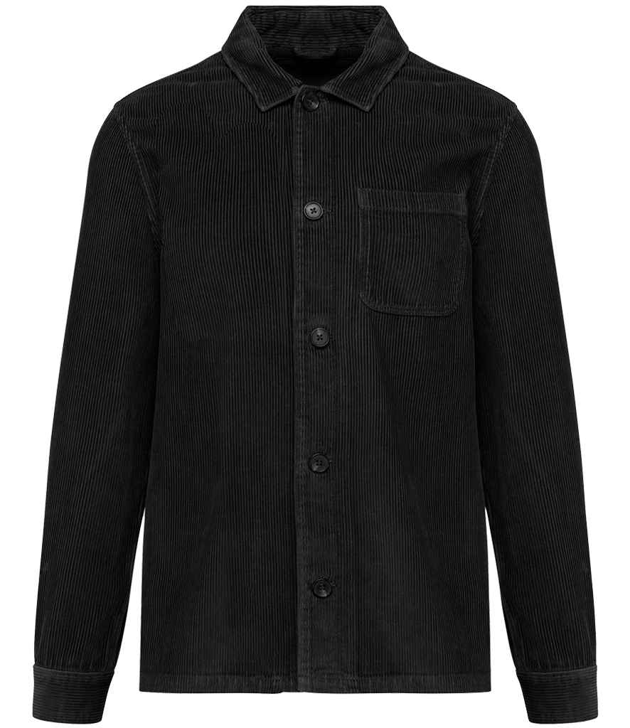 Native Spirit Corduroy Jacket in Washed Black, front view