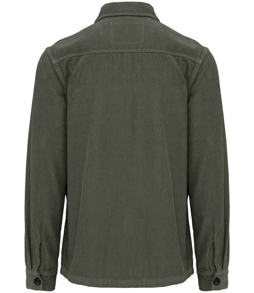 Native Spirit Corduroy Jacket in Washed Organic Khaki, back view