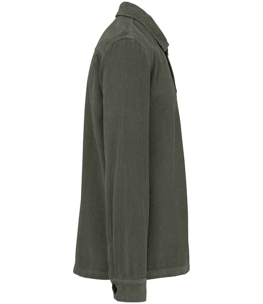 Native Spirit Corduroy Jacket in Washed Organic Khaki, side view