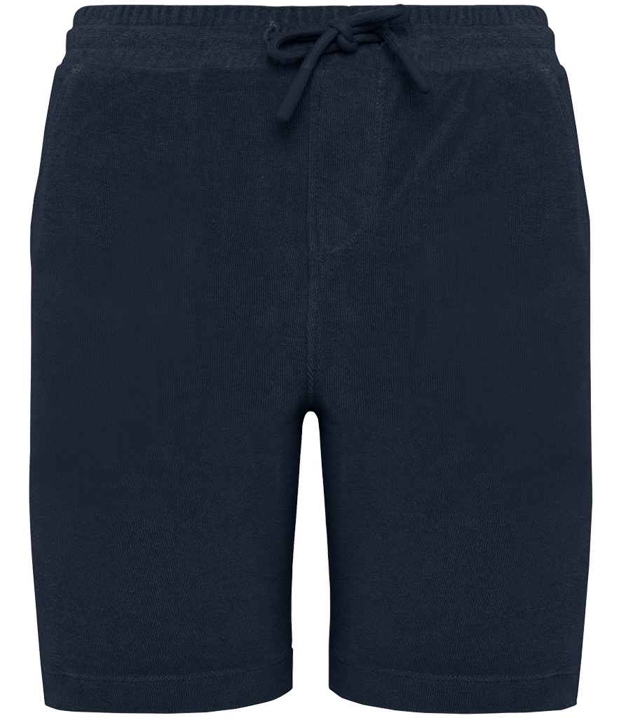 Native Spirit Kids Drawcord Terry Towel Shorts in Navy, front view